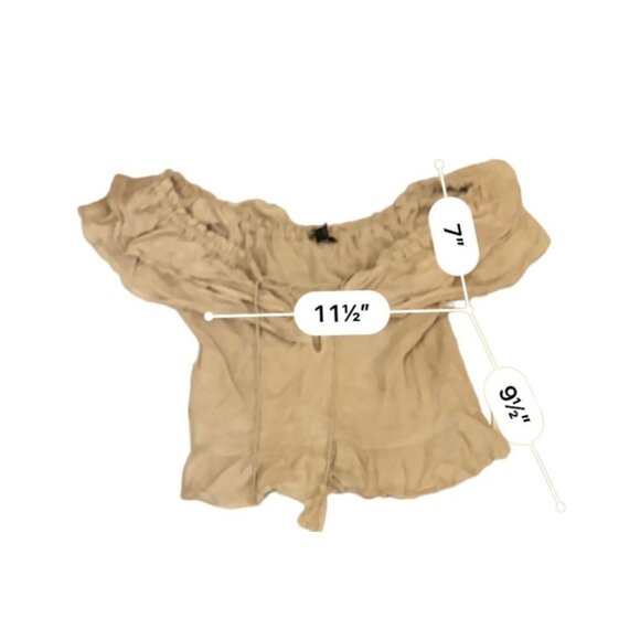 Express Womens Off the Shoulder Peplum Blouse‎ XS Prairie Rustic Boho Chic - Picture 6 of 6